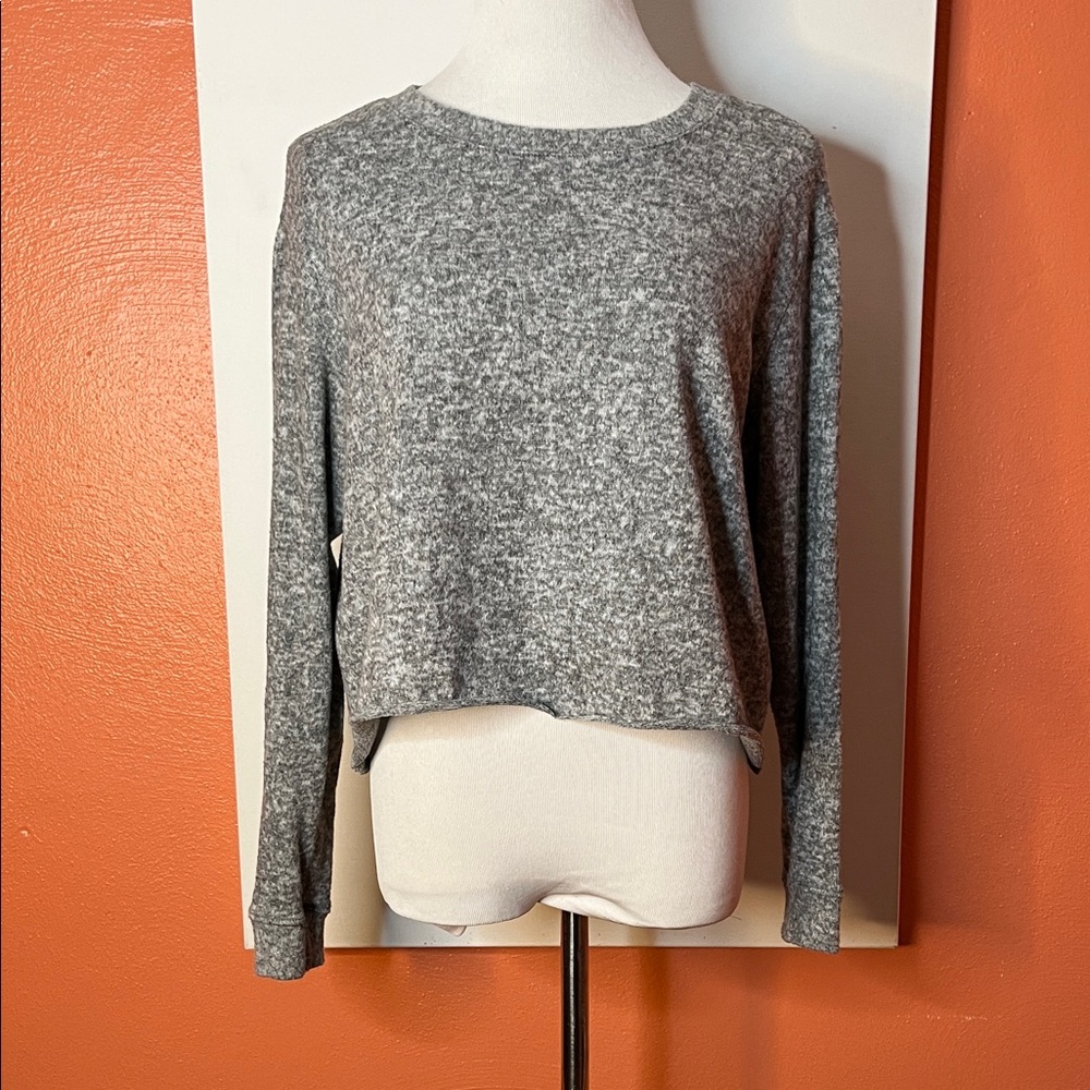 Gray Women's Hacci Crop Top